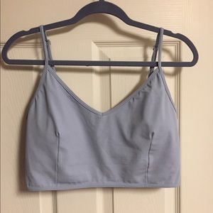 Kortni Jeane Blue Fog V’d Crop Top XL